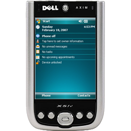 Cell phone, cellular phone, dell axim x51v, phone, smart phone icon